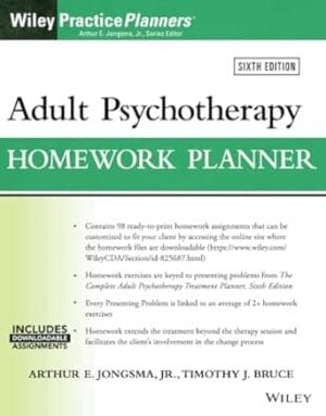 Adult Psychotherapy Homework Planner, 6th Edition (PracticePlanners)