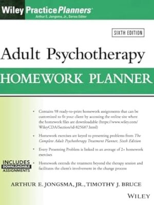 Adult Psychotherapy Homework Planner, 6th Edition (PracticePlanners)