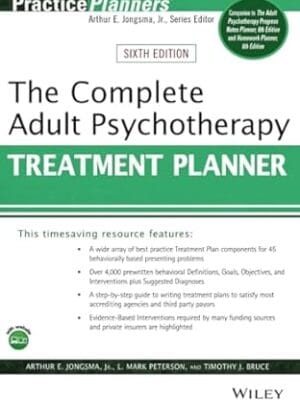 The Complete Adult Psychotherapy Treatment Planner (PracticePlanners)