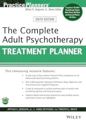 The Complete Adult Psychotherapy Treatment Planner (PracticePlanners)