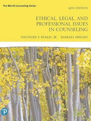 Ethical, Legal, and Professional Issues in Counseling