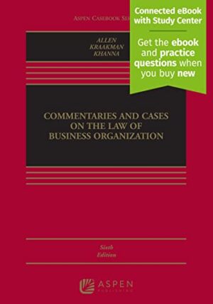 Commentaries And Cases On The Law Of Business Organization 6th Edition